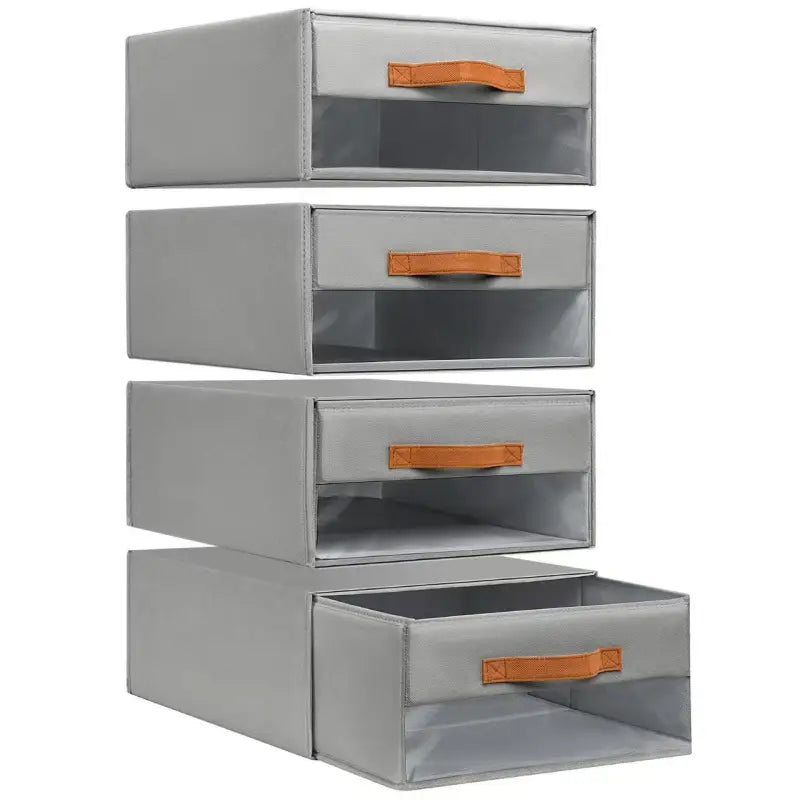 Four-Piece Foldable Drawer Organizer