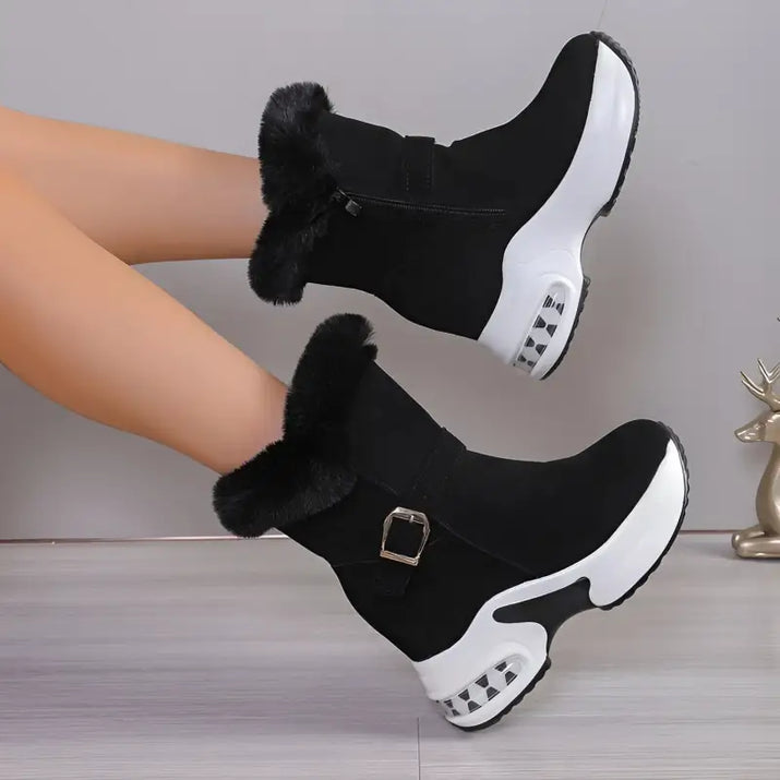 Winter Fleece Thickened Warm Snow Boots 