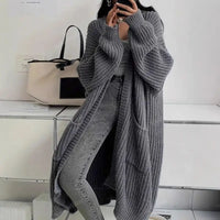 Long Knee-Length Cardigan Sweater