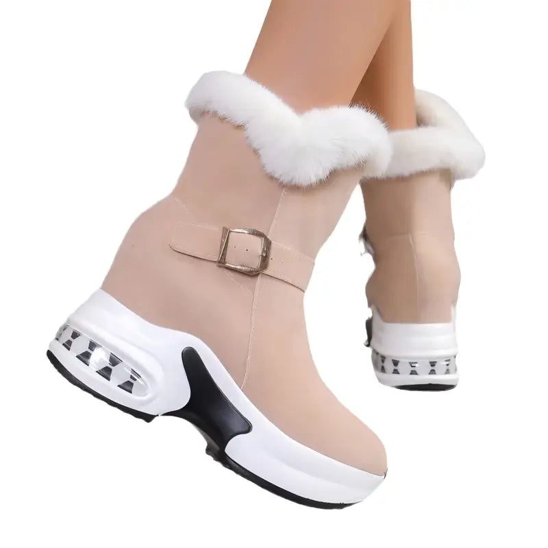 Winter Fleece Thickened Warm Snow Boots 