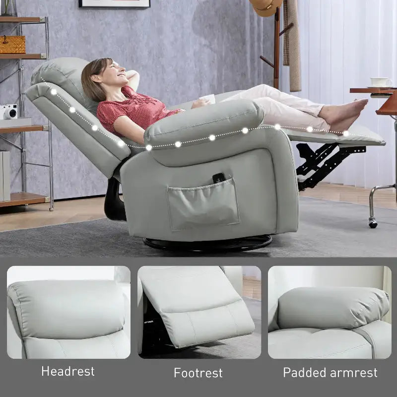 PU Leather Reclining Chair - sleek-selections