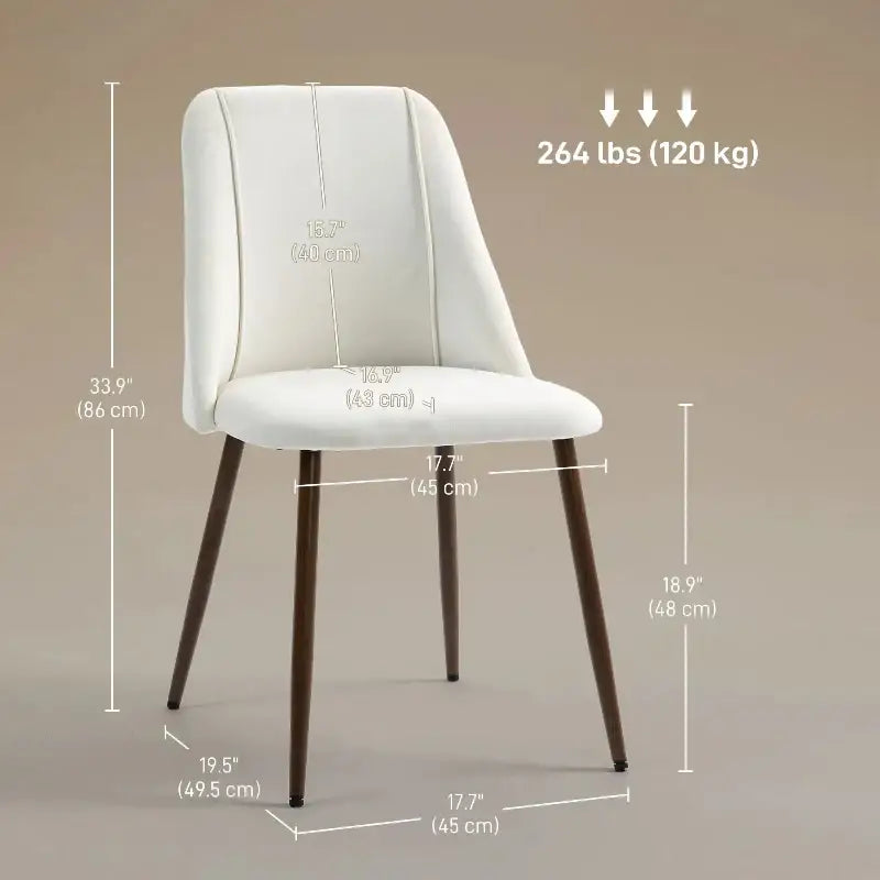 Upholstered Dining Chairs Set of 4 - sleek-selections