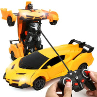 New Remote Control 2 in 1 RC Car Toy Transformation Robots Car