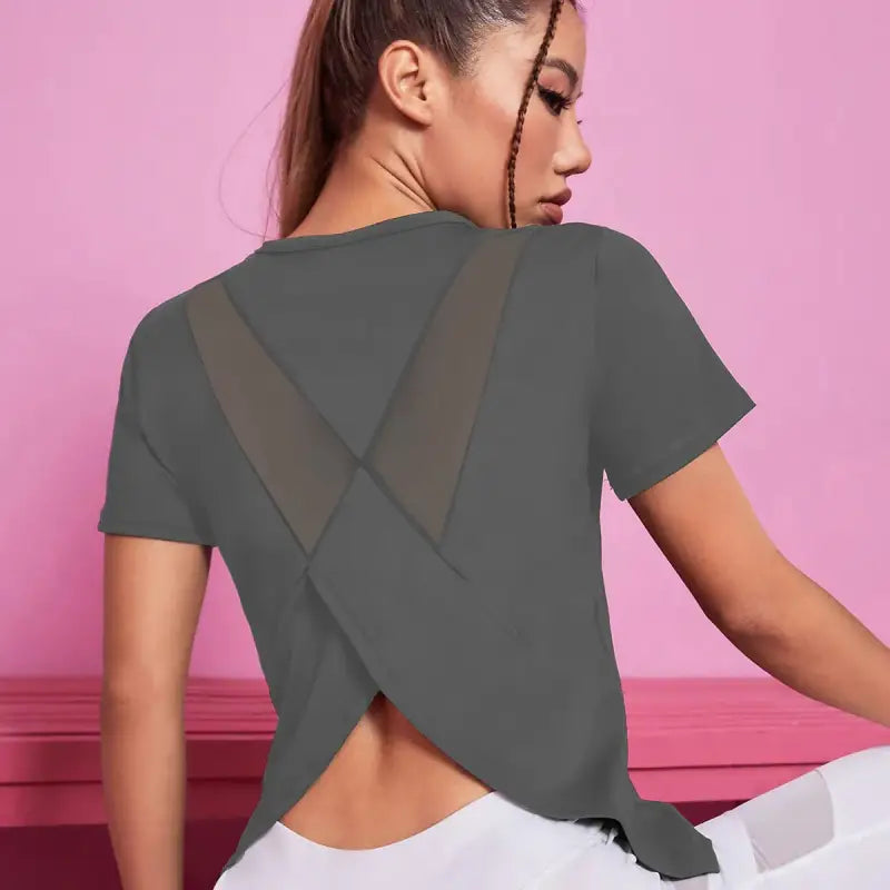 Women Seamless Yoga T-Shirt
