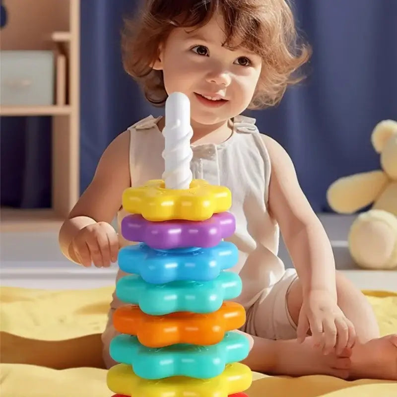 Montessori Rotating Rainbow Tower