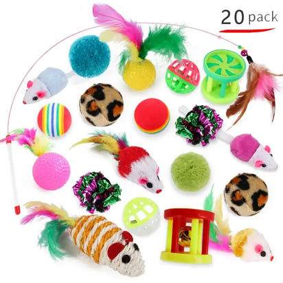 12Pcs/20 Pcs Pet Variety Cat Toy - sleek-selections