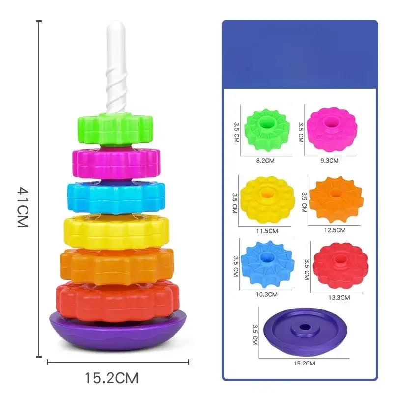 Montessori Rotating Rainbow Tower