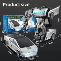 One-Touch Transforming Pickup Truck Remote Control Car