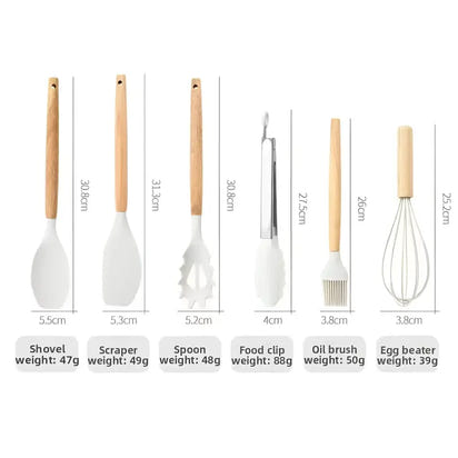 19 piece Silicone kitchenware Untensil Set