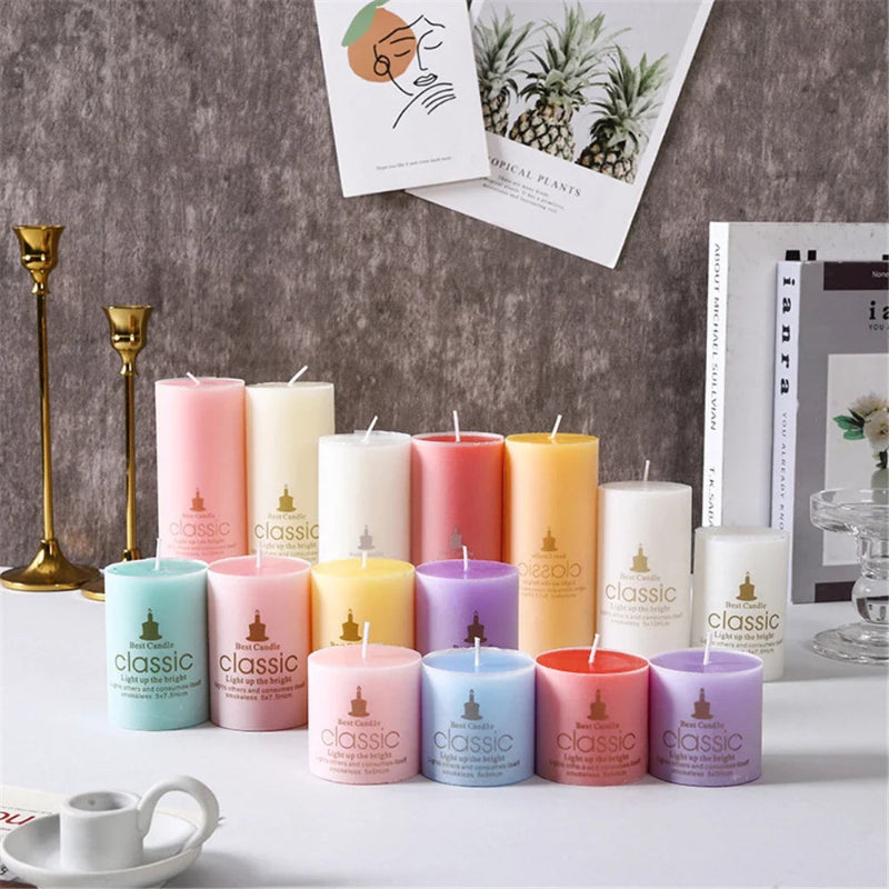 Natural Plant Scented Classic Cylindrical Candles