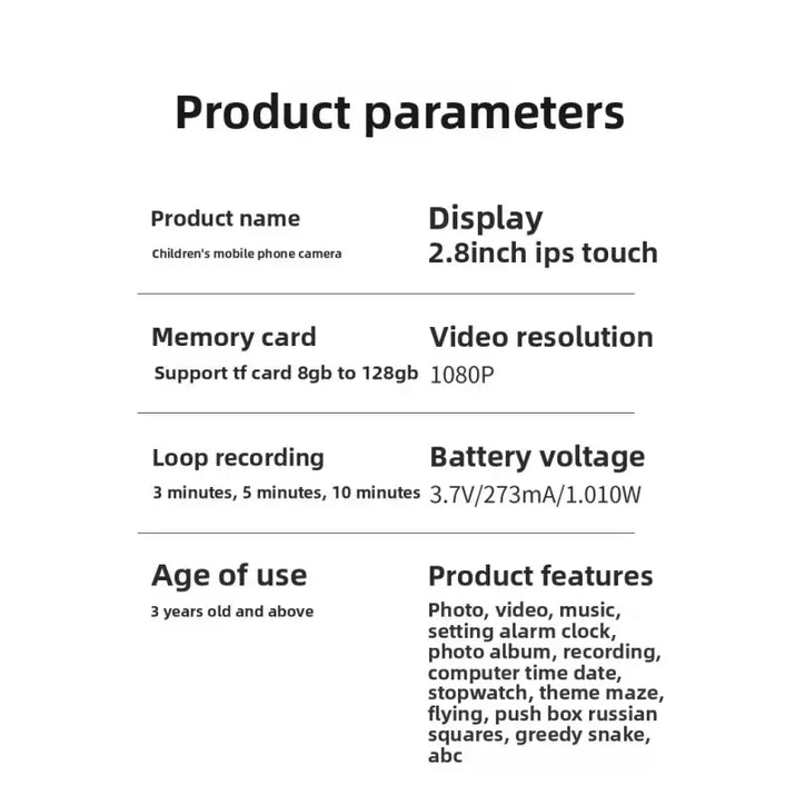 High Definition Children's Toy Camera Phone