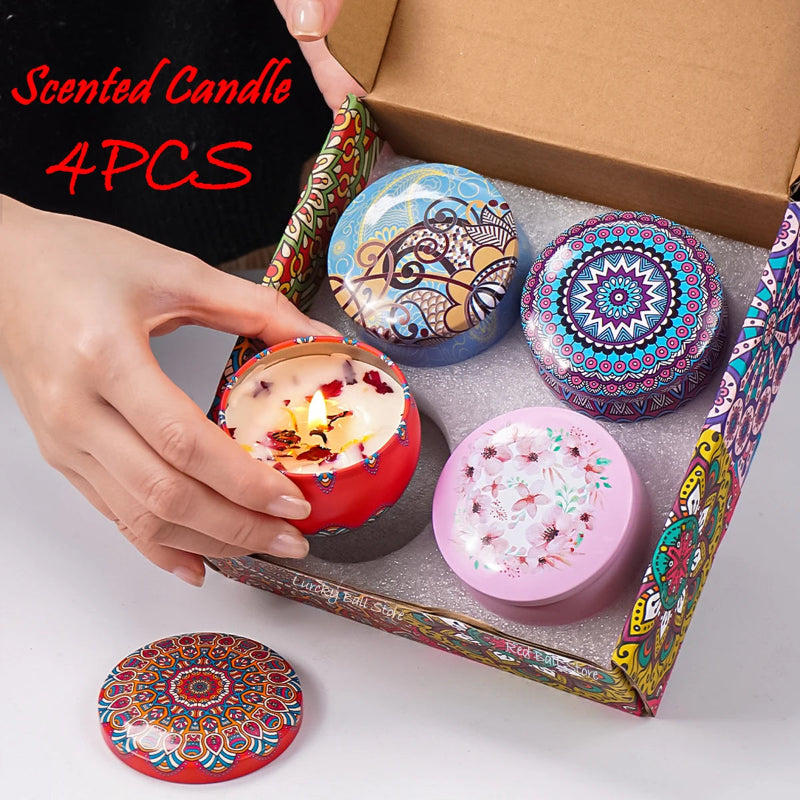 4Pcs/Box Scented Candle Set Gift