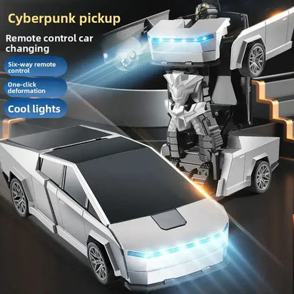 One-Touch Transforming Pickup Truck Remote Control Car