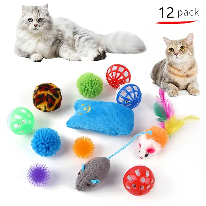 12Pcs/20 Pcs Pet Variety Cat Toy - sleek-selections