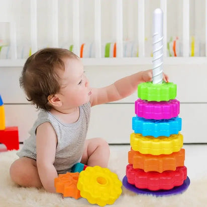 Montessori Rotating Rainbow Tower