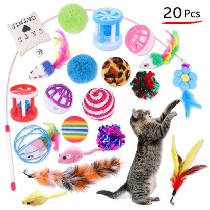 12Pcs/20 Pcs Pet Variety Cat Toy - sleek-selections