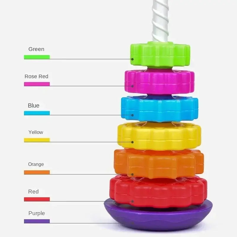 Montessori Rotating Rainbow Tower