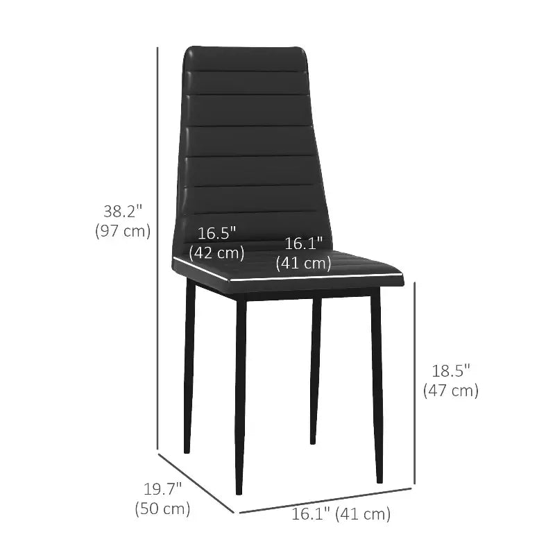 6 High Back Dining Chairs - sleek-selections