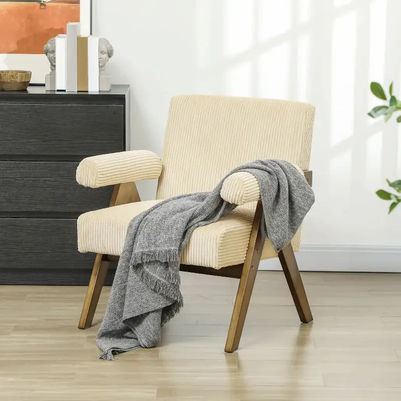Corduroy Accent Chair - sleek-selections