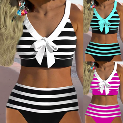 women's Striped  Bikini