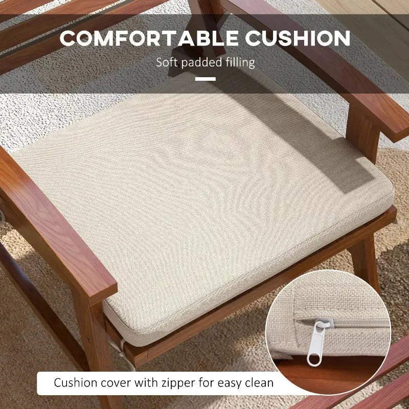Comfortable chair cushion with zipper.