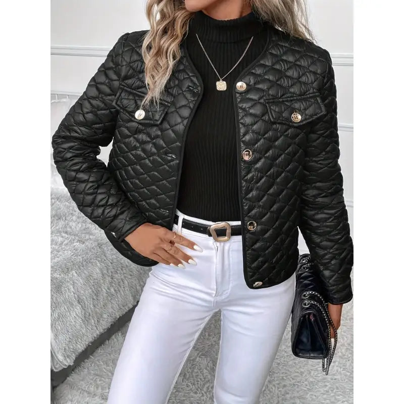 Black Cotton Short Jacket