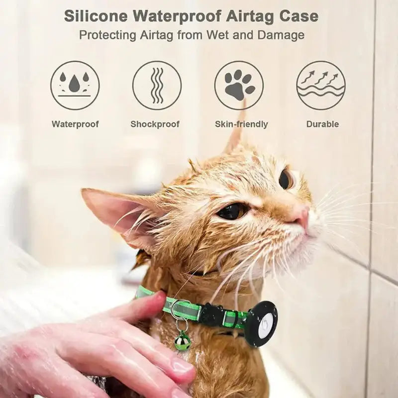 Waterproof Airtag case for pets.