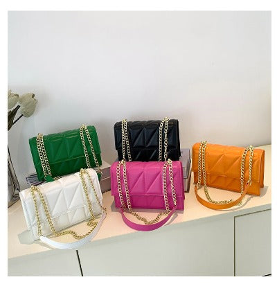 orange-green-white-black purses