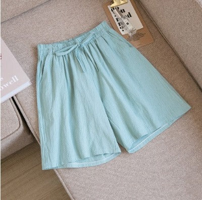 Cotton And Linen Shorts