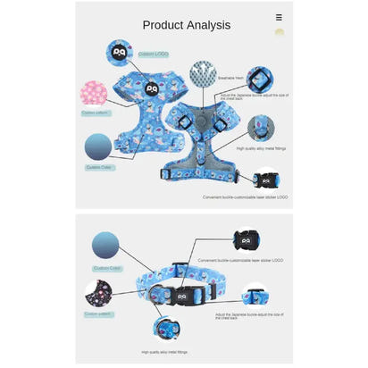 Dog Chest Collar Leash Set