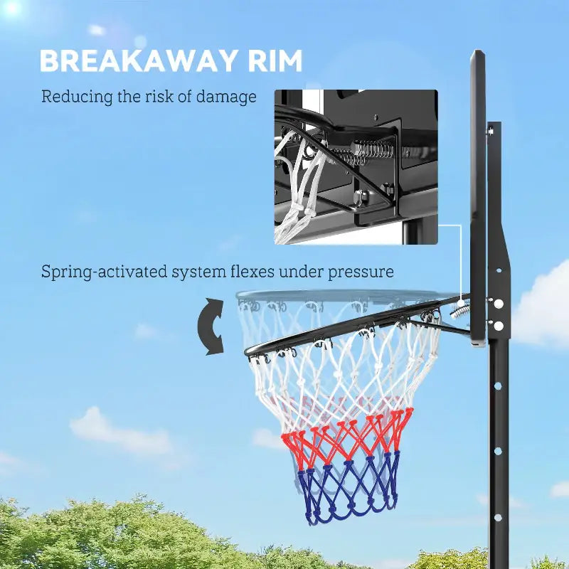 Breakaway basketball hoop.