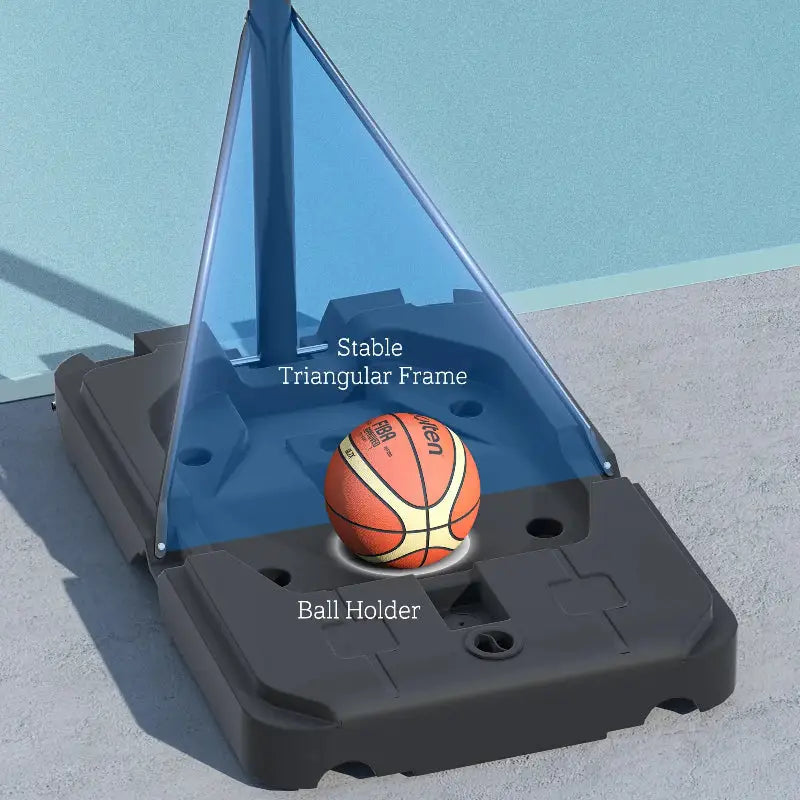 Portable basketball hoop base.
