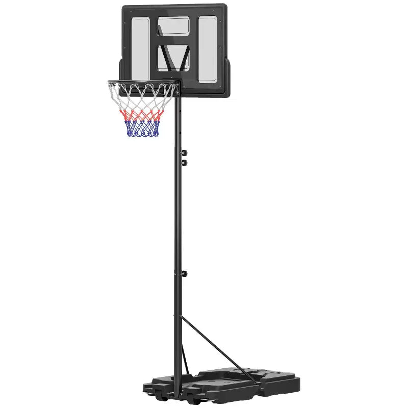 Portable basketball hoop.