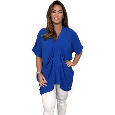 blue Women's Loose T-shirt