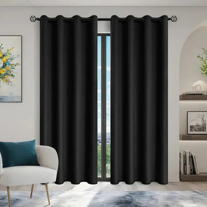 Blackout curtains.