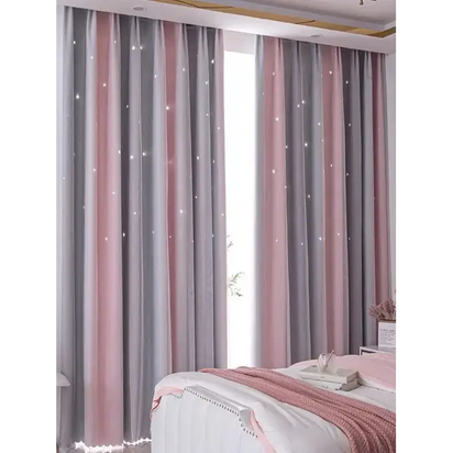 Blackout  Silver Twinkle Star Curtains - sleek-selections