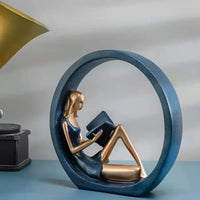 Book Girl Desk Top Ornaments - sleek-selections