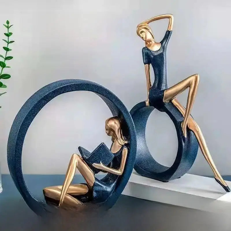 Book Girl Desk Top Ornaments - sleek-selections