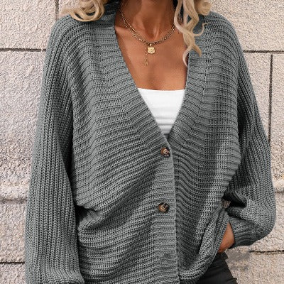 Loose Sweater Knitted Cardigan for Women - Cozy Style