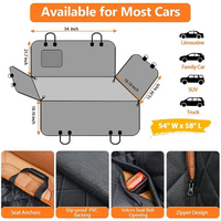 Car seat cover dimensions and features.