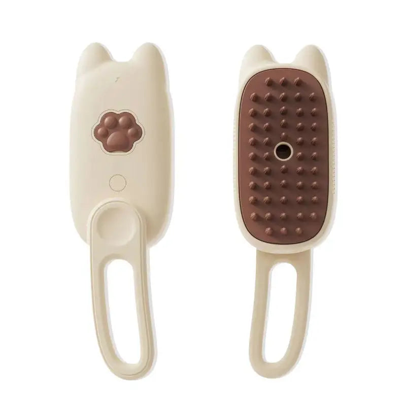 Cat spray comb with a cat-shaped pet grooming brush for easy cat spray grooming