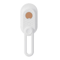 White plastic child safety lock for Cat Spray Comb and other pet grooming spray combs