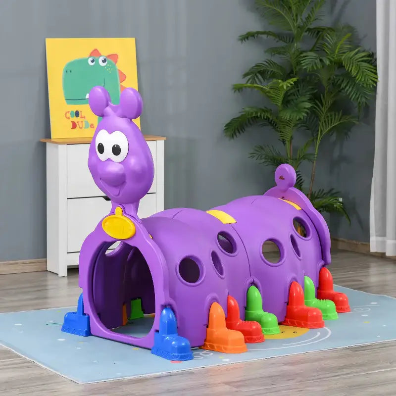 Purple caterpillar design tunnel toy for kids from Caterpillar Design Tunnel collection