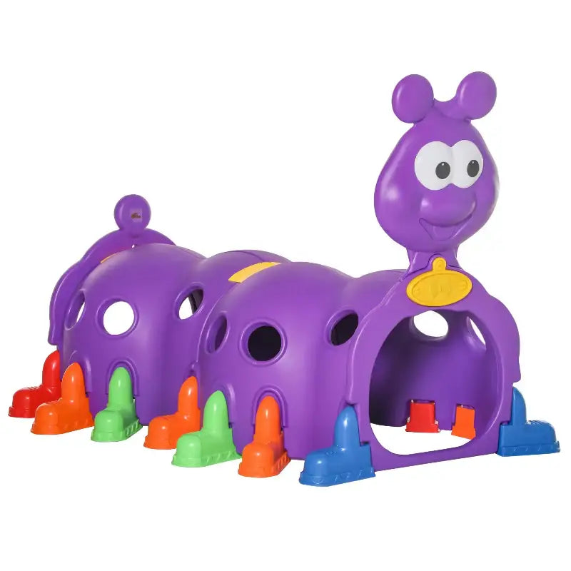Purple caterpillar design tunnel toy for kids from the Caterpillar Design Tunnel collection