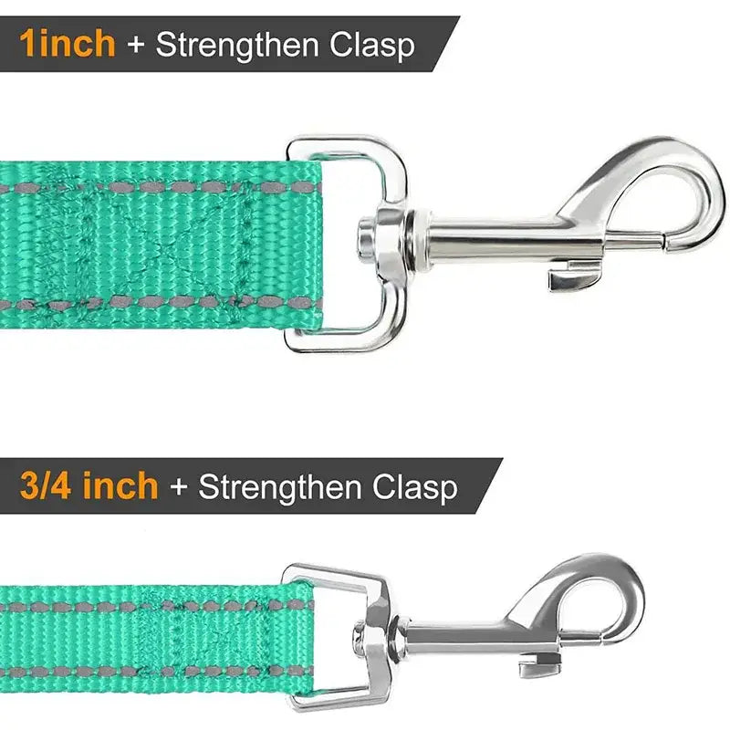 Dog leash with metal clasp for cats dogs collar lead, durable and comfortable design