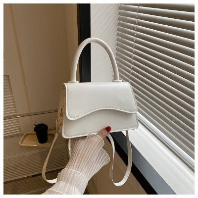 white Simple Solid Color  Messenger Bag/Purse