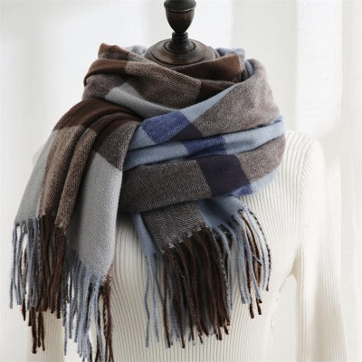 Plaid Printed Long Scarf Shawl