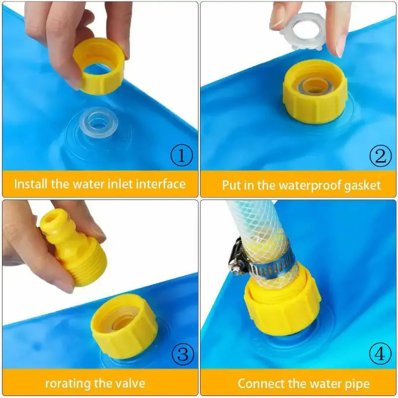 Water bag assembly instructions.
