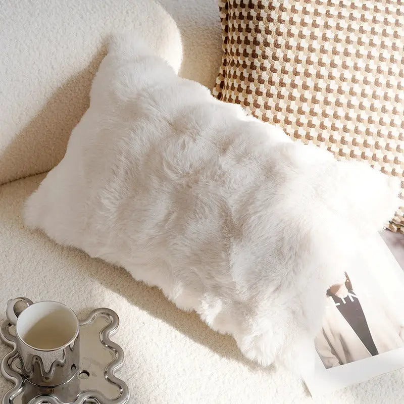 Fluffy white pillow.
