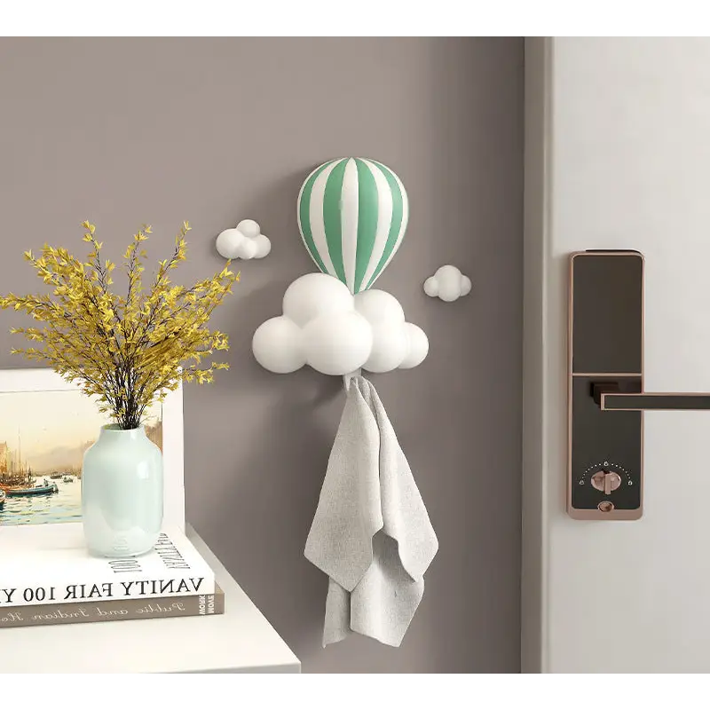 Hot air balloon cloud wall hook.